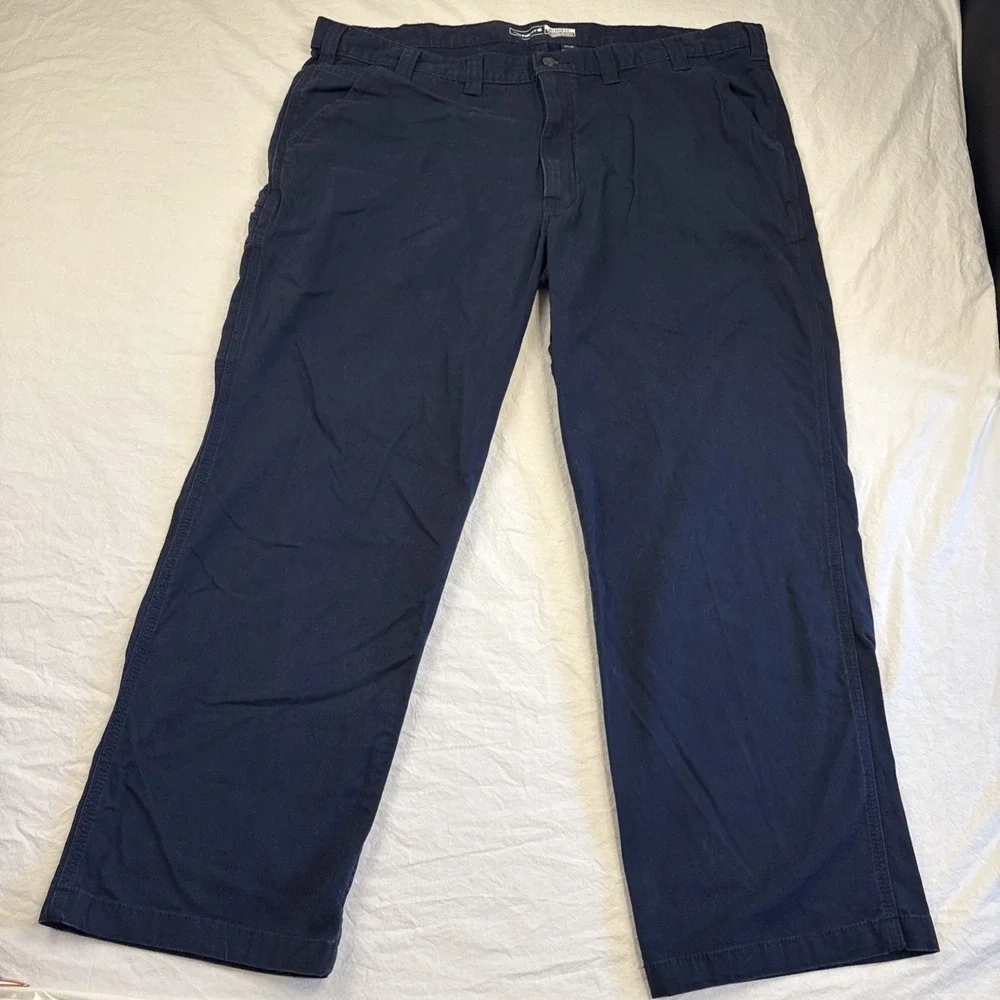 Carhartt Pants mens 44/30 Canvas Relaxed Fit 102291 workwear navy